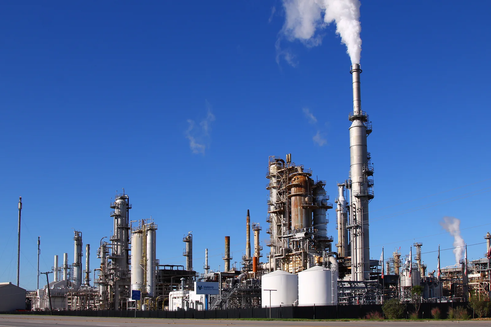 Valero's Three Rivers refinery in Texas, photographed in October 2020.